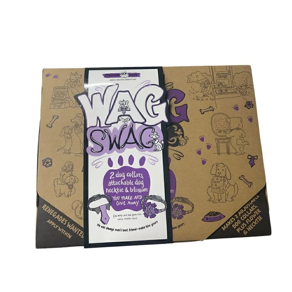 Renegade Made Wag Swag KIT Vegan Leather and Buckle DIY Dog Collar Craft Kit